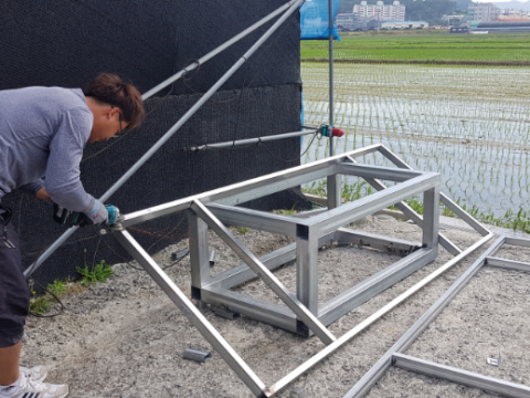 버섯 재배용 공조기(15HP) 고성읍 작업현장